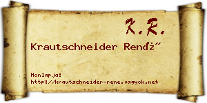 Krautschneider René névjegykártya